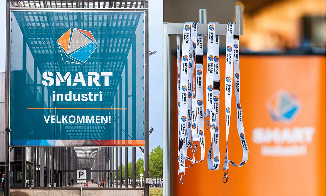 Smart industri messe neckhangers og storformat banner